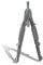Aristo AR55816 Topline Mat Series Schnellverstellzirkel (Kreise bis 370 mm Durchmesser, Ersatzminen, Schenkel aus Zinkdruckguss) grau