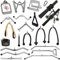 C.P.Sports Griffe für Seilzüge, Kabelzüge, Latzugstange, Rudergriff, Bizeps Trizeps Stange, Trizeps Seil, SZ Stange, Karabiner, Einhandgriff, Unterarmtrainer, Griff Set (Triangel-Griff-Vollstahl)