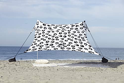 Neso Tents Grande Beach Tent, 7ft Tall, 9 x 9ft, Reinforced Corners and Cooler Pocket (Leopard)
