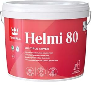 TIKKURILA Helmi 80 - High Performance Gloss Paint For Furniture & Wood (Water-Based And Ultra Low VOC) - 3 Litres