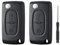 Betterher 2 pezzi Cover per chiave 2 Tasti pieghevole senza Batteria Slot compatibile per Citroen C2 C3 C4 C5 C6 C8, Peugeot 207 307 308 407 408 3008 5008