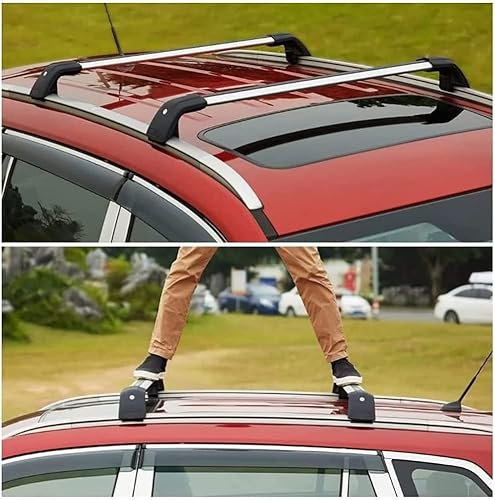 2 Stück Auto Dachträger Querstangen für VW Tiguan Allspace 2017-2022, Relingträger Dachgepäckträger und Dachboxen LastenträGer ZubehöR, Auto ZubehöR