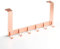 VALINK Türhaken, Handtuchhalter, Türgarderobe mit 6 Aluminium-Kleiderhaken für 35–45 mm dicke Türen, Roségold