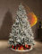 Asinse 6ft Pre-Lit Snow Flocked Christmas Tree with 350 Chasing Warm LED Lights - Premium Artificial Spruce Hinged Xmas Tree