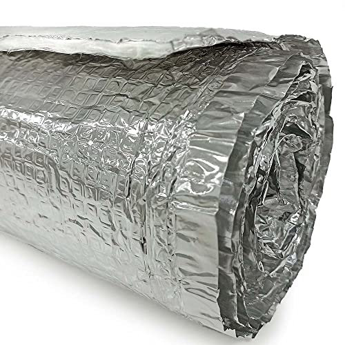 Aislamiento térmico Altas Temperaturas para interior de coches, furgonetas, caravanas (1m x 1m) - Rollo aislante de calor fácil colocación