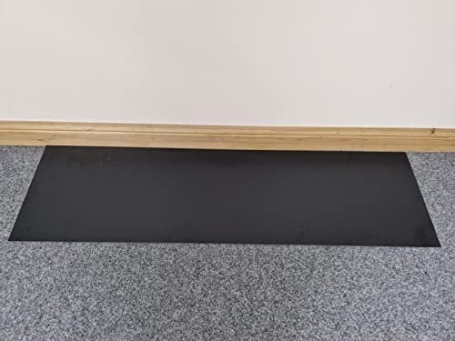 Plain Black Effect HPL Laminate Fireplace Hearth Panel 1334mm x 362mm Laminate HPL (Plain Black)