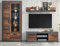 Wohnwand in Old Used Wood Shabby Design mit grau Matera Schrankwand Wohnzimmer Set 3-teilig 260 x 201 cm Ward (Set 3)