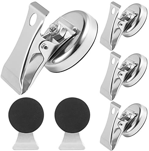 Lidwot 6 Stück Kühlschrank-Magnetclips,Whiteboard-Magnete,Whiteboard Magnete Klammer,Magnet Clip,Starke Magnete für Magnettafel,Kühlschrankmagnete. Magnetdurchmesser 32 mm.