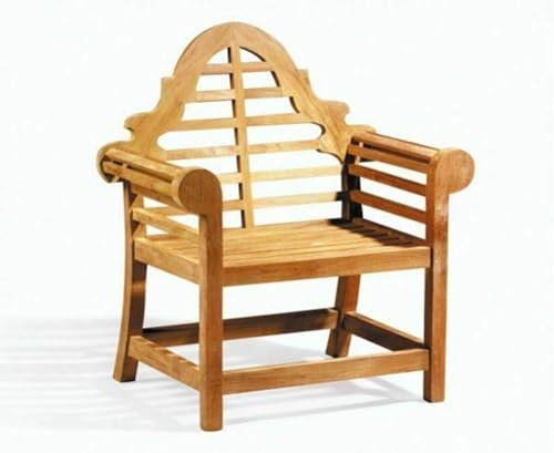 Teako Design Marlborostuhl Caserta Teak Massivholz, 90 x 67 x 105 cm, Holzstuhl Garten, FLEGT-Lizenziertes Teakholz, Nachhaltige Gartenmöbel, Robust und Langlebig, naturfarben