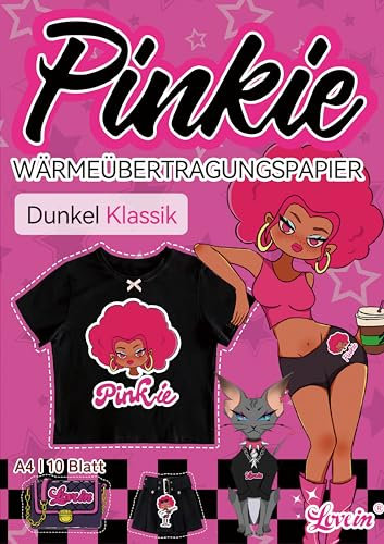 Lovein Inkjet Transferfolie,Bügelfolie(Weisse Folie)für Dunkles Textil,A4X10 +1A3 Silikonpapier bedruckbares Transferpapier zum Aufbügeln, Transferpapier für Dunkles Textil