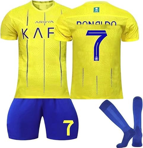 FTRGHNY Maglia Calcio per Bambini Adulti,Maglietta da calcio,Rosso Maglia,2024 Set di Maglie da Calcio,Abbigliamento da Allenamento per il Calcio Camicia, Pantaloncini e Calzini