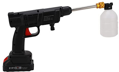 Yctze Idropulitrice Ad Alta Pressione per Auto Senza Fili Portatile con Serbatoio, Alimentata a Batteria, Pistola Ad Acqua a Spruzzo Multifunzionale 100-240 V, Ideale per la