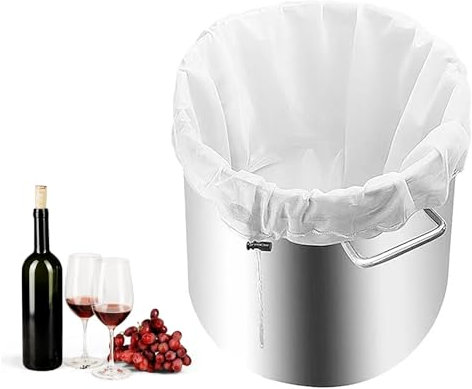 Hugfads Bolsas de Filtro de Malla Fina Reutilizables para Cerveza y Vino - Poliéster Duradero, Cordón de Sujeción, Lavables