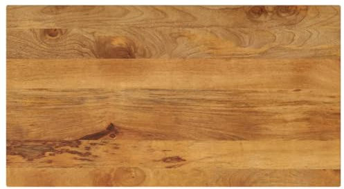 vidaXL Tischplatte, Holztischplatte Rechteckig Rustikal, Ersatztischplatte für Couchtisch Beistelltisch Esstisch, Holzplatte, Massivholz Mango