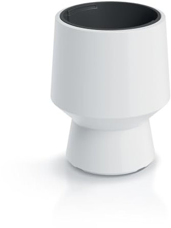 Tymar Blumentopf mit Einsatz, Blumenkübel aus Kunststoff, Übertopf, Pflanzkübel Gross(Weiß DBHEP,ø 25 cm)