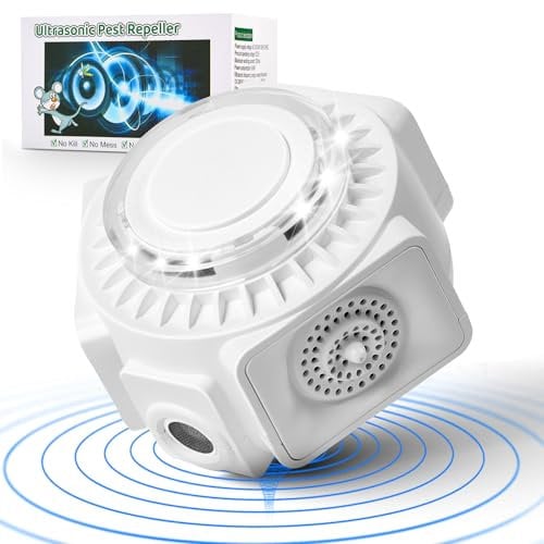 ZZLLKQ Mäusevertreiber Ultraschall Testsieger, Ideal 360° Mäuseabwehr 3 Modi, Mückenschutz, Ultraschall Schädlingsbekämpfer Mäuseschreck gegen Ratten, Mäuse vertreiben Mausefalle ohne Chemie