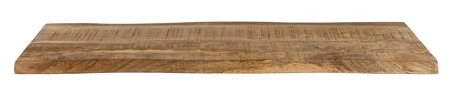 SAM Holzplatte 80x40 cm Louisa, Bretter aus Mangoholz massiv + raue Oberfläche, Baumkanten-Platte für Heimwerker, geeignet für Arbeitsplatten, Tische & Fensterbretter