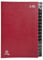 Exacompta - Ref. 57035E - Karton mit 6 Ordnern - fester Einband - Innenseite aus schwarzer Karte - digitale laminierte Register mit 1 bis 31-32 Fächern - Maße: 25 x 33 cm - für A4 - Rot