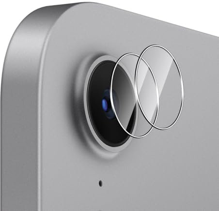 Lutree per Apple iPad Mini 7 (2024) Vetro Temperato Pellicola Fotocamera, 2 Pezzi Durezza 9H HD Lente Protettiva, Senza Bolle Anti-Graffio Fotocamera Protezione -Transparent