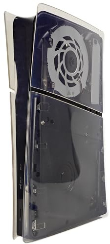 Coque de rechange pour console PS5 Slim Edition numérique - Accessoires de jeu - Résistant aux rayures - Transparent