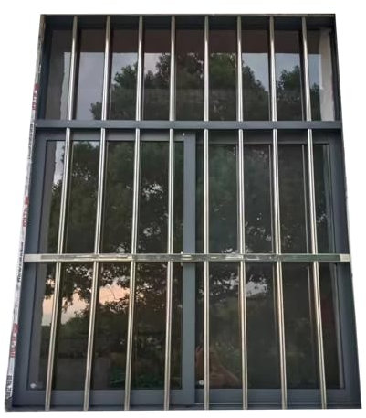 Generico Finestra for casa Mobile in Vetro, Finestra Scorrevole Orizzontale in Alluminio di Grandi Dimensioni, Finestra a vasistas for Cantina, Bagno, capannoni e pollai(Grey,W100XH100CM/W39XH39in)