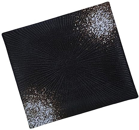 OFFSCH Plato de Cerámica Cuadrado para Servir Ensaladas Postres Pasta Plato Creativo de Cerámica para Servir Alimentos en El Hogar Y El Restaurante