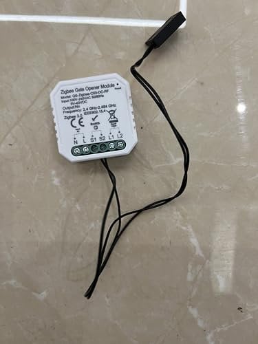 Maxcio Abridor de Puerta de Garaje Inteligente WiFi, Compatible con Alexa/Google Home, Control por Aplicación, control por Voz, compatible con CC y CA, No Requiere Hub, Con Control Remoto