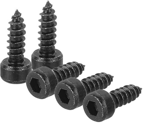 QUARKZMAN 60 pezzi Vite autofilettante a testa cilindrica M4x12mm Nero