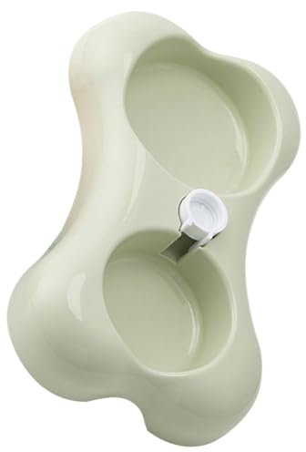 ibasenice Cat and Dog Water Fountain Feeding Bowl Set Large Capacity Pp Plastic Anti-slip Base