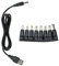 JIEHU Universal Dc Charger Cable, USB to Dc Cable, 1m USB to Dc Power Cables, Compatible with Dc 5v Charger, Laptop Cooling Pads, Bluetooth Speakers (8 Connectors, Black)