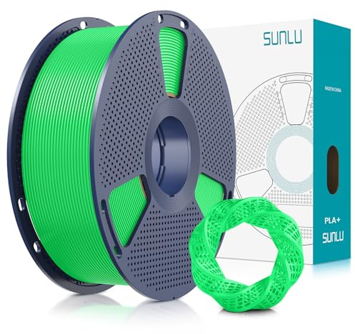 SUNLU PLA+ Filament 1.75mm, PLA Plus 3D Drucker Filament 1KG Grün | Härter und Stärker 3D Druck Filament PLA+, Neatly Wound, Maßgenauigkeit +/- 0.02mm