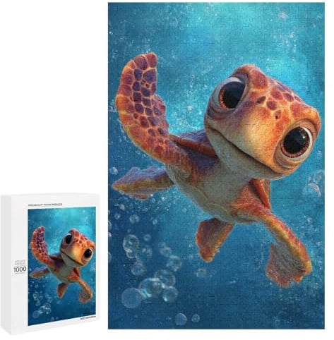 1000 PCS Puzzle Finding Nemo Cute Sea Turtle Puzzles Für Erwachsene: Knobelspaß, Humorvoll Und Herausfordernd – Einzigartige Geburtstags 1000 PCS