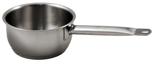 Baumalu - Professionelle Edelstahl-Kasserolle - Hochwertig mit Ausgussrand - Für alle Herdarten, einschließlich Induktion - Dreifach-Boden - Ø18 cm, Silber