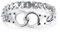 Bling Jewelry Biker Schmuck Verriegelndes Handschellen-Armband Für Männer Mit Vorhängeschloss-Gliederkette Silberfarben Edelstahl 8,5 Zoll