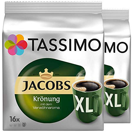 Tassimo Jacobs Krönung XL, 2er Pack (2 x 16 Portionen)