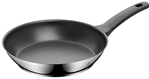 WMF Bratpfanne 28 cm, Edelstahlpfanne, Cromargan Edelstahl beschichtet, Kunststoffgriff