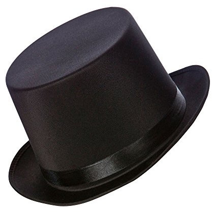 Wicked Costumes Victorian Satin Black Fancy Dress Top Hat