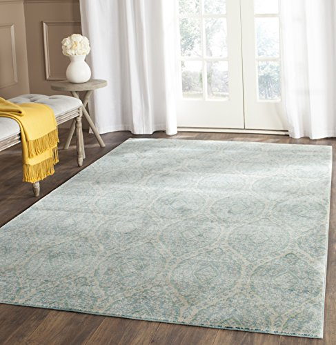 SAFAVIEH Valencia Collection Accent Rug - 4' x 6', Alpine & Cream, Boho Chic Distressed Design, Non-Shedding & Easy Care, Ideal for High Traffic Areas in Entryway, Living Room, Bedroom (VAL206J)