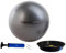 ATC Handels GmbH Pezzi Gymnastikball MAXAFE - Set - inkl. Ballschale + Pumpe 65cm schwarz