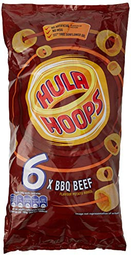 Hula Hoops BBQ Beef Flavour Potato Rings, 144g