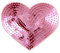(Pack of 5) Heart Shaped Sequin Iron on Patches Embroidered Sew Appliques for DIY Outfit Pants T-Shirt(Pink)