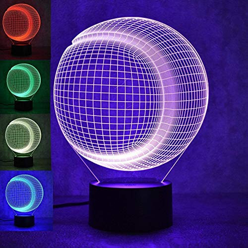 3D Baseball Illusions LED Lampen Tolle 7 Farbwechsel Acryl berühren Tabelle Schreibtisch-Nacht licht mit USB-Kabel für Kinder Schlafzimmer Geburtstagsgeschenke Geschenk.
