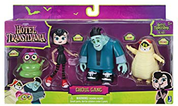 Hotel Transsilvanien Goul Gang 98021 - 4er Figurenset mit vollbeweglichen 10 cm Figuren, enthält Mavis, Wendy, Hank und Pedro