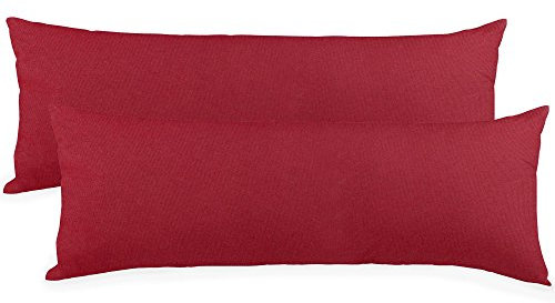 aqua-textil Classic Line Kissenbezug 2er-Set 40 x 200 cm Bordeaux rot Baumwolle Seitenschläferkissen Bezug Kissenhülle, Kopfkissenüberzug, Pillowcase, Bettkissen, Kopfkissenbezug, Reißverschluss