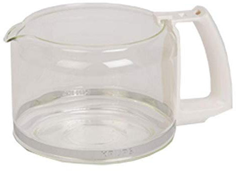 Glaskanne F0347010F weiß kompatibel mit / Ersatzteil für Krups F262 F264 F309 F464 F469... ProAroma Kaffeemaschine