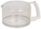 Glaskanne F0347010F weiß kompatibel mit / Ersatzteil für Krups F262 F264 F309 F464 F469... ProAroma Kaffeemaschine