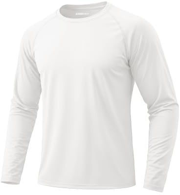 KEFITEVD Sommar långärmad simning t-shirt för män utomhus lätta toppar tunna badkläder toppar