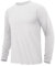 KEFITEVD Herren UV Shirt Outdoor Sonnenschutz Langarmshirt Polyester Funktionsshirt Sport Shirt Fitness Joggen Wassersport Performance T-Shirt Weiß M
