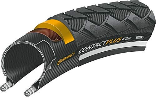 Continental Reifen Contact Plus 28x1,25Zoll 32-622mm 700x32C schwarz Ref+Flicken