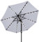 ABCCANOPY 230cm Gartenschirm Sonnenschirm neigbar mit 32 Solar-LED-Lichtern,für Garten,Deck,Schwimmbad,Sandstrand,Hellgrau